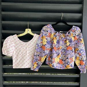 Crewcuts Floral Top + Habitual Eyelet Top